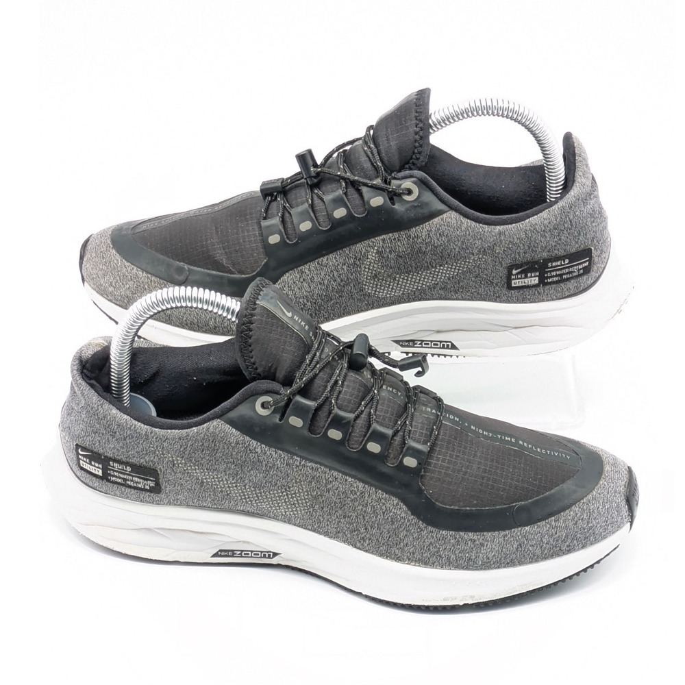 Nike Zoom Shield Womens Running Shoes Black Gray Size 7.5 Weather Resistant